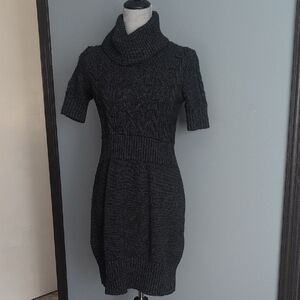 Loft Medium Charcoal Cableknit Sweaterdress